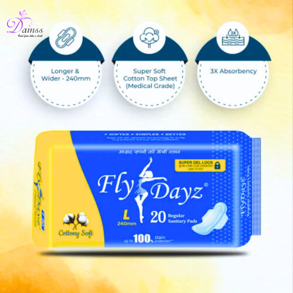 Fly DayZ 240mm Sanitary Pads offering superior comfort