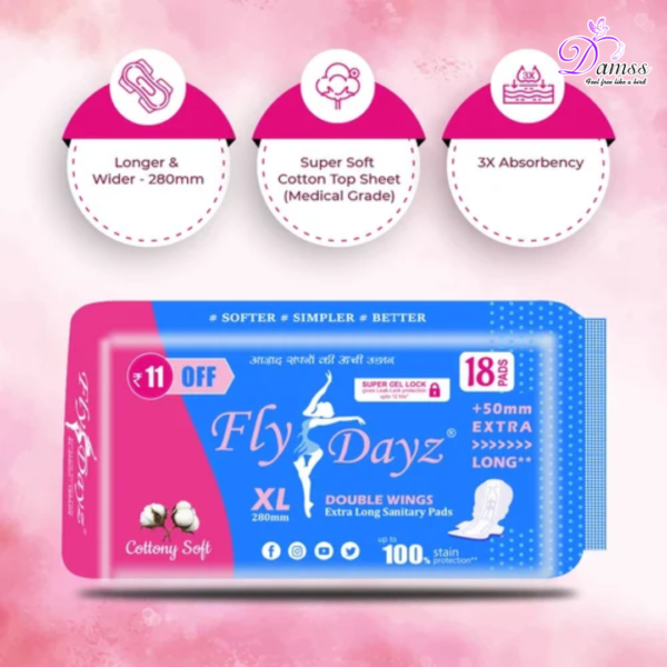 Fly DayZ Soft Cotton Extra long 280mm Sanitary Pads