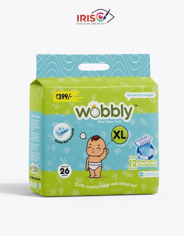Wobbly Baby Diapers for newborns and toddlers – super absorbent, rash-free diapers