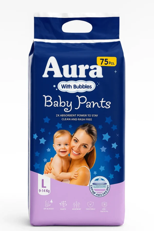 Aura baby diaper sze large